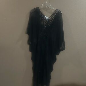 Elegant Black Sheer Cover-Up